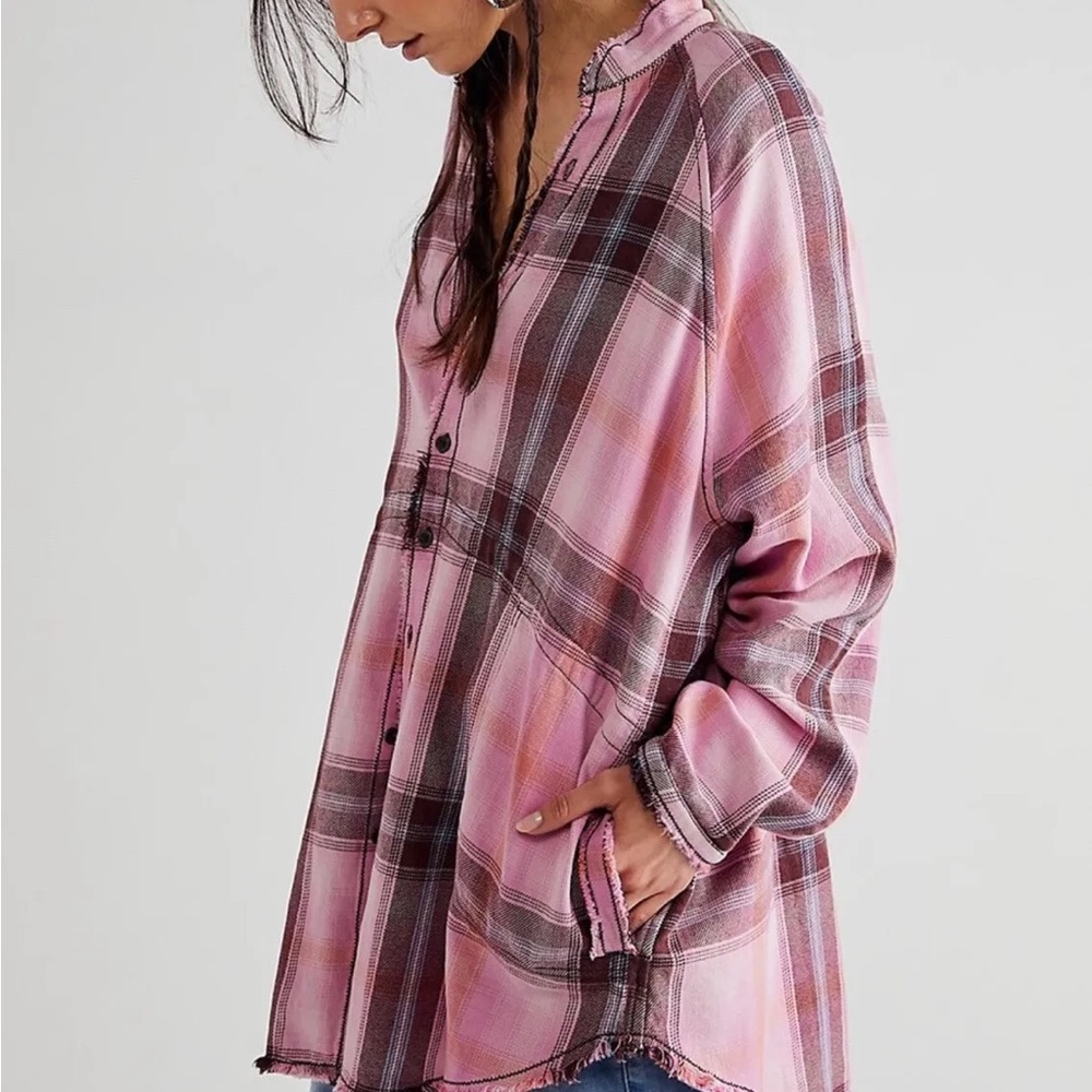 We the Free Summer Daydream Plaid Buttondown
